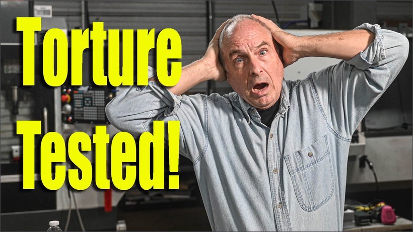 Before: knifemaking thumbnail, small shocked host, thin yellow text smeared at phone size